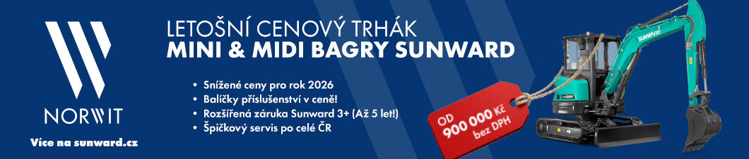 NorWit: Oficiální zastoupení pro stavební stroje Sunward