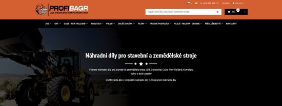 Profibagr nabízí veškeré náhradní díly pro stavební a zemědělské stoje JCB, Caterpillar, Case, New Holland, Komatsu, Volvo a další značky